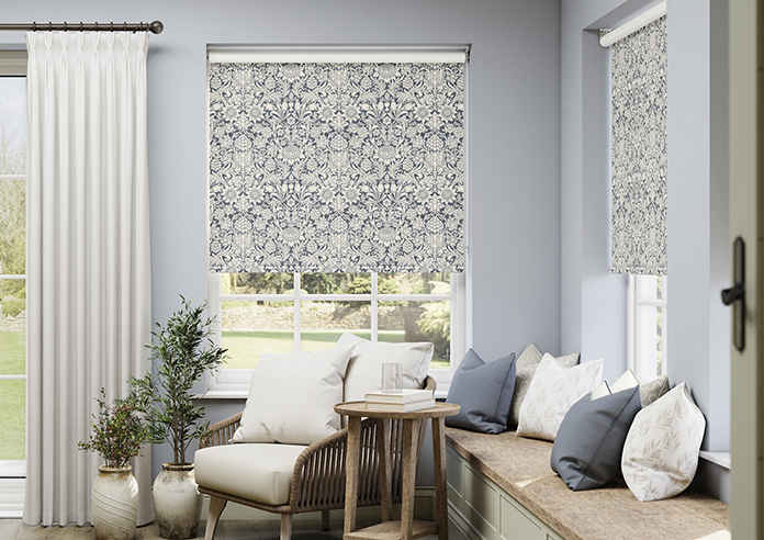 William Morris At Home Sunflower, Indigo - Roller Blind - Image 3